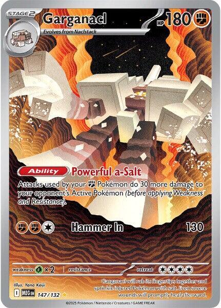 Garganacl - 147/132 147/132 Illustration Rare Mega Evolution Pokémon card