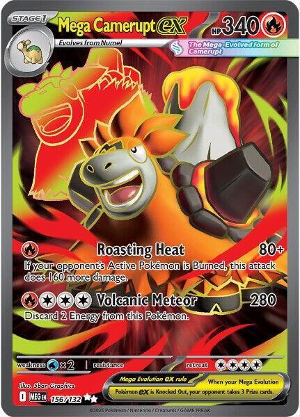 Mega Camerupt ex - 156/132 156/132 Ultra Rare Mega Evolution Pokémon card