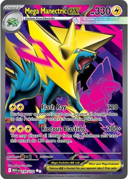 Mega Manectric ex - 158/132 158/132 Ultra Rare Mega Evolution Pokémon card