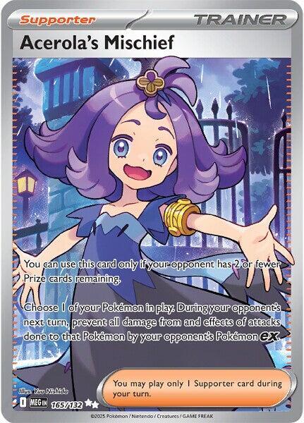 Acerola's Mischief - 165/132 165/132 Ultra Rare Mega Evolution Pokémon card