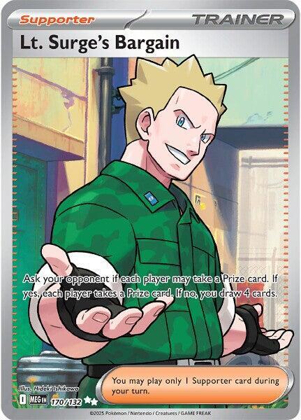 Lt. Surge's Bargain - 170/132 170/132 Ultra Rare Mega Evolution Pokémon card