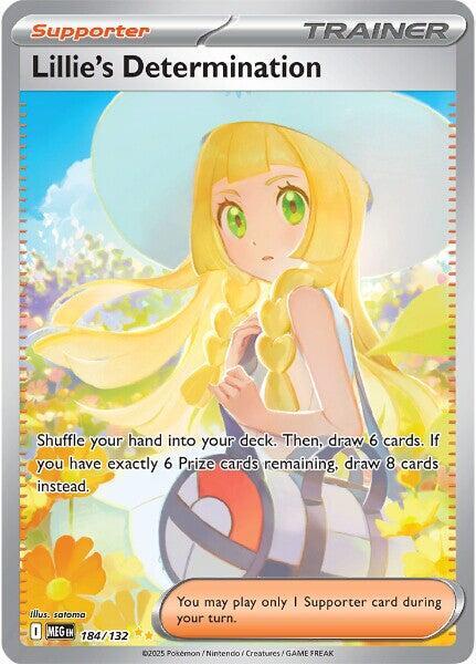 Lillie's Determination - 184/132 184/132 Special Illustration Rare Mega Evolution Pokémon card
