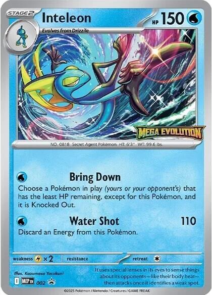 Inteleon - 002 2 Promo Mega Evolution Promo Pokémon card