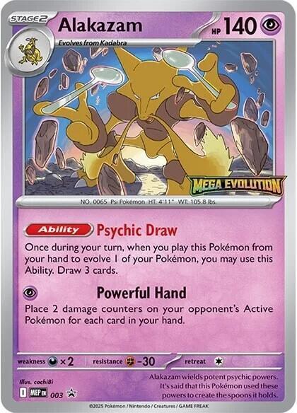 Alakazam - 003 3 Promo Mega Evolution Promo Pokémon card
