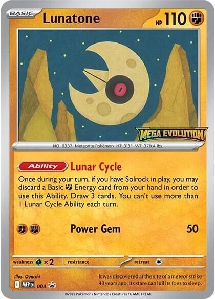 Lunatone - 004 4 Promo Mega Evolution Promo Pokémon card