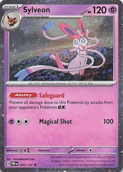 Sylveon - 040/131 (Cosmos Holo) 040/131 Rare Miscellaneous Cards & Products Pokémon card