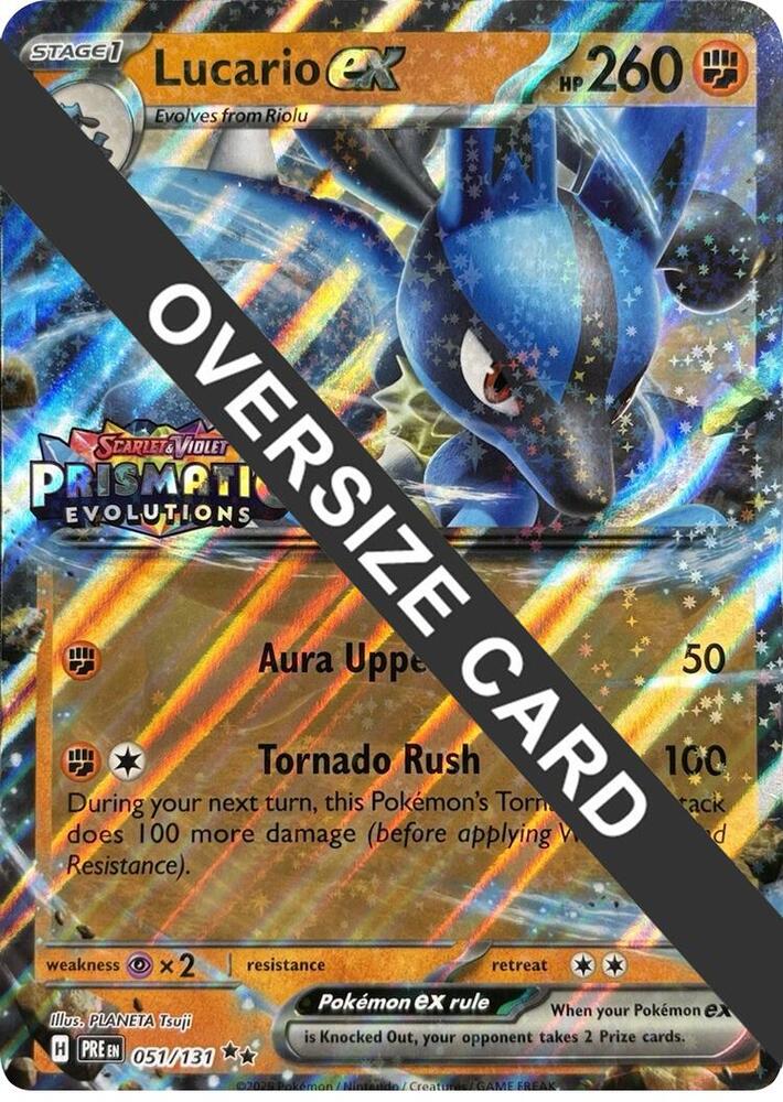 Lucario ex (Prismatic Evolutions Stamp) 051/131 Promo Jumbo Cards Pokémon card