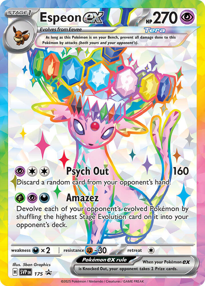 Espeon ex - 175 SVP 175 Promo Scarlet & Violet Promo Cards Pokémon card