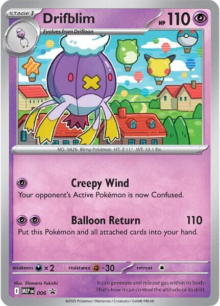 Drifblim - 006 (Cosmos Holo) 6 Promo Mega Evolution Promo Pokémon card