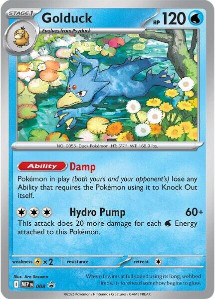 Golduck - 008 8 Promo Mega Evolution Promo Pokémon card