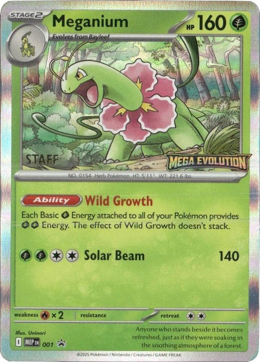 Meganium - 001 [Staff] 1 Promo Mega Evolution Promo Pokémon card