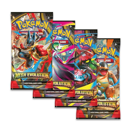 Mega Evolution Booster Pack Art Bundle [Set of 4] - ME01: Mega Evolution