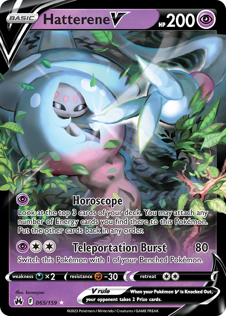 Hatterene V 065/159 Rare Holo V Crown Zenith