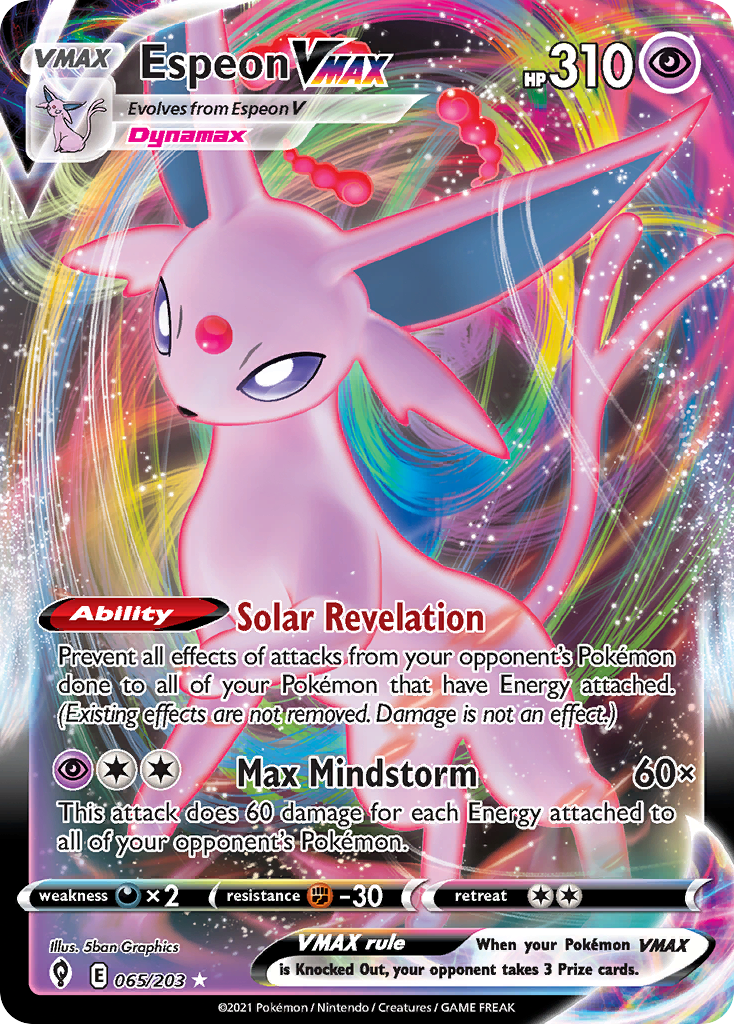 Espeon VMAX 065/203 Rare Holo VMAX Evolving Skies