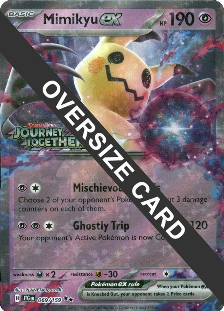 Mimikyu ex (Journey Together Stamped) 069/159 Double Rare Jumbo Cards Pokémon card