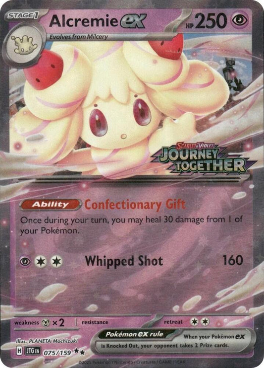 Alcremie ex (Journey Together Stamped) 075/159 Double Rare Miscellaneous Cards & Products Pokémon card