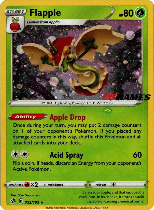 Flapple - 022/192 (EB Games Exclusive APAC) 022/192 Promo Miscellaneous Cards & Products Pokémon card