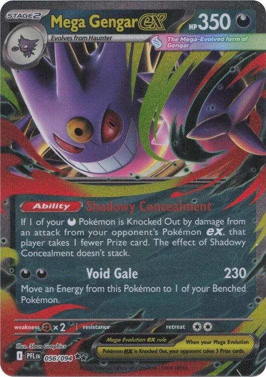Mega Gengar ex 056/094 Double Rare Phantasmal Flames Pokémon card