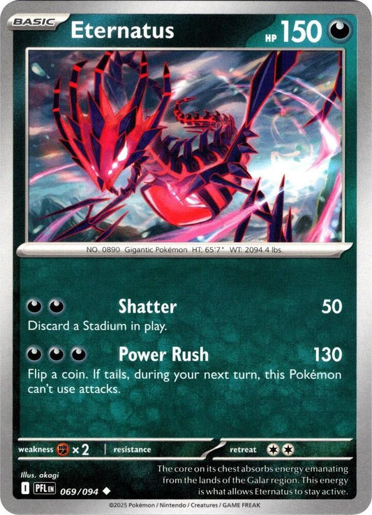 Eternatus 069/094 Uncommon Phantasmal Flames Pokémon card