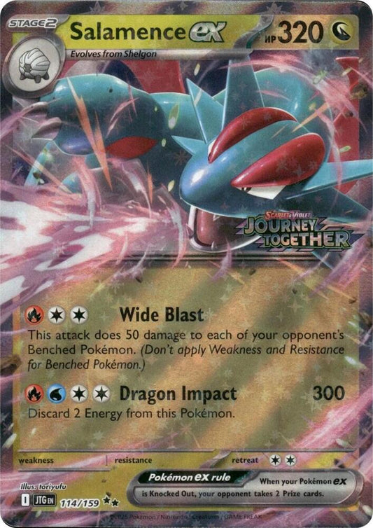 Salamence ex - 114/159 (Journey Together Stamped) 114/159 Double Rare Miscellaneous Cards & Products Pokémon card