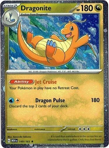 Dragonite 149/165 (Cosmos Holo) 149/165 Rare Miscellaneous Cards & Products Pokémon card