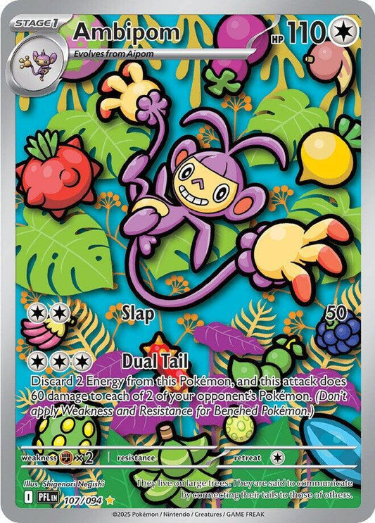 Ambipom - 107/094 Illustration Rare ME02: Phantasmal Flames