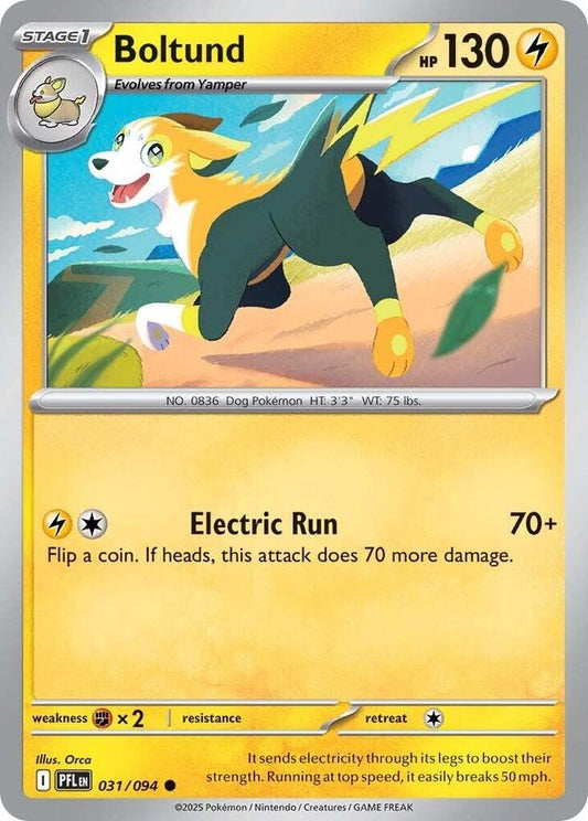 Boltund 031/094 Common Phantasmal Flames Pokémon card