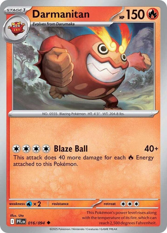 Darmanitan 016/094 Uncommon Phantasmal Flames Pokémon card