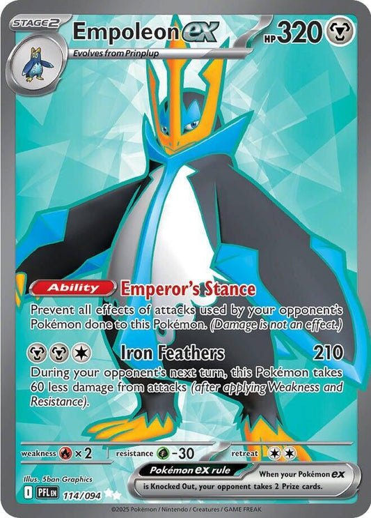 Empoleon ex - 114/094 114/094 Ultra Rare Phantasmal Flames Pokémon card