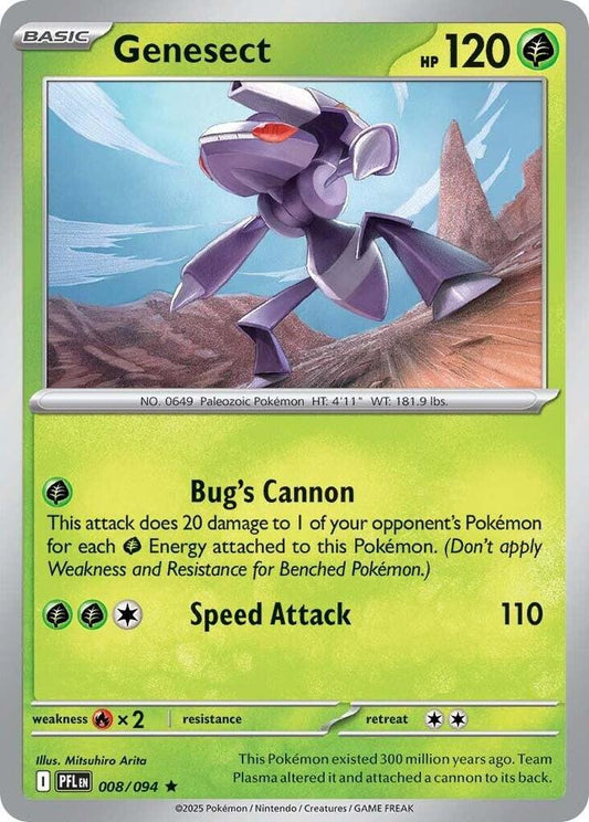 Genesect 008/094 Rare Phantasmal Flames Pokémon card