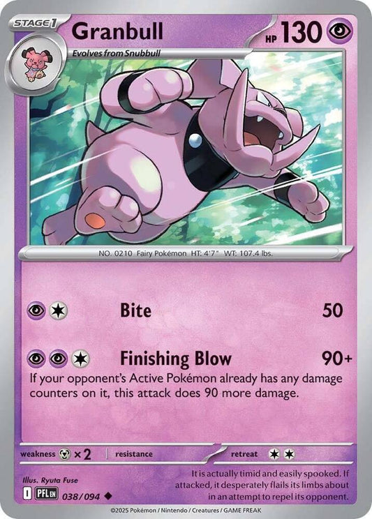 Granbull 038/094 Uncommon Phantasmal Flames Pokémon card