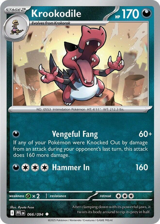 Krookodile 066/094 Uncommon Phantasmal Flames Pokémon card