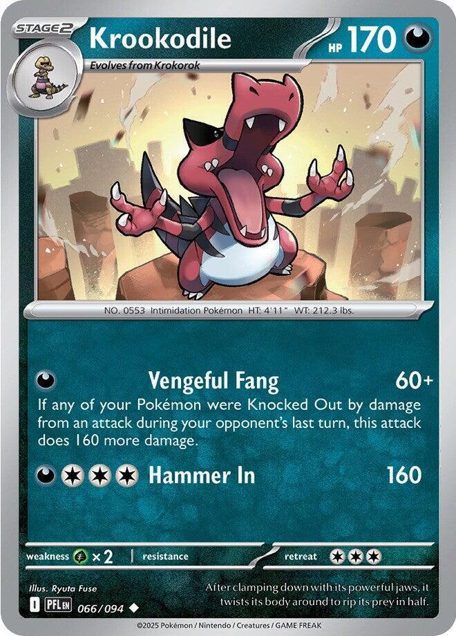 Krookodile 066/094 Uncommon Phantasmal Flames Pokémon card