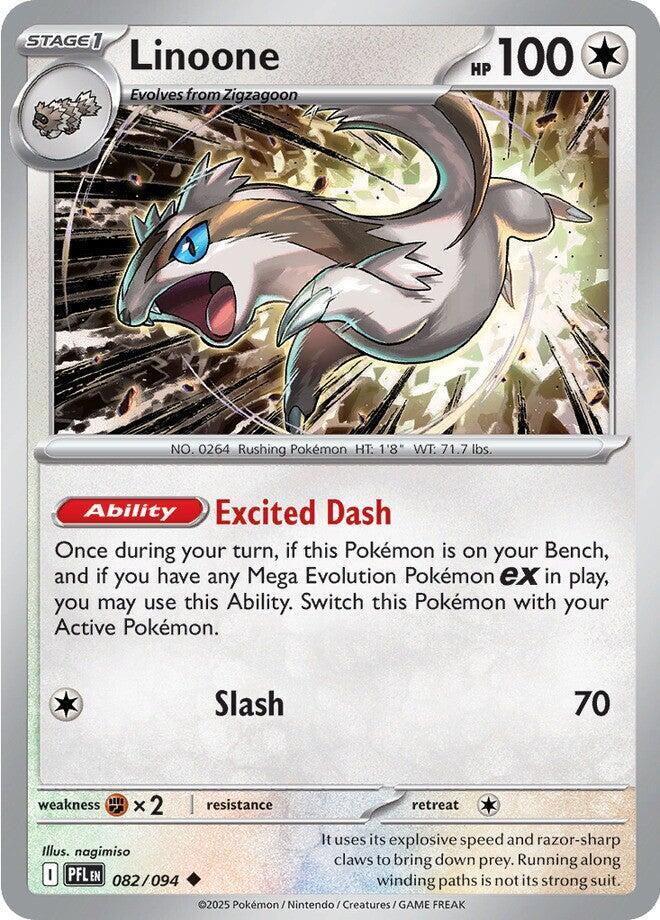 Linoone 082/094 Uncommon Phantasmal Flames Pokémon card
