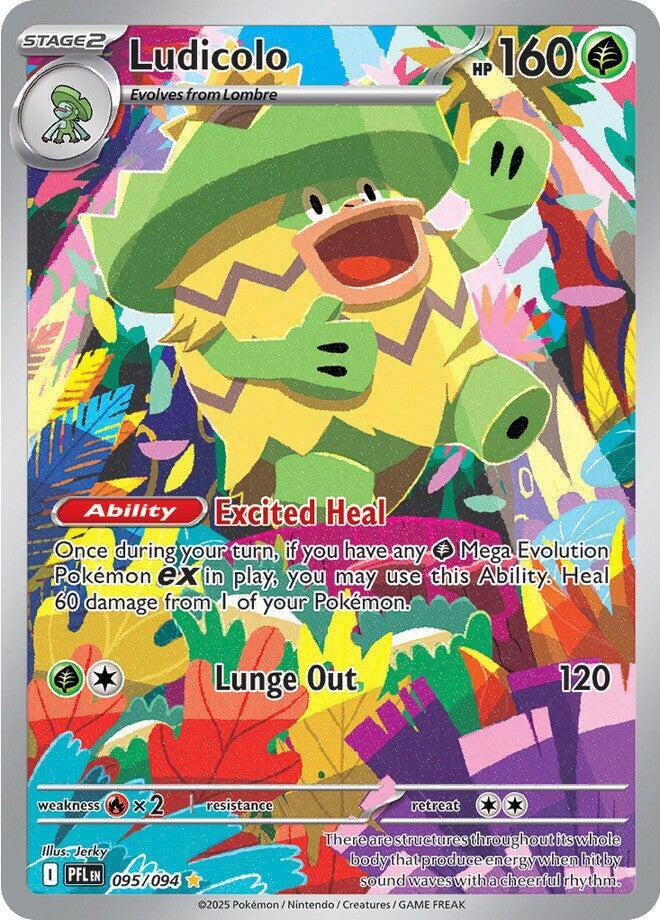 Ludicolo - 095/094 Illustration Rare ME02: Phantasmal Flames