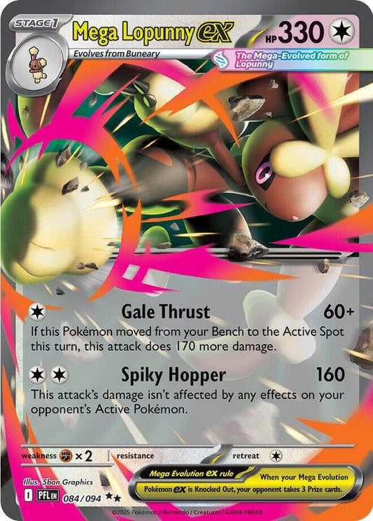 Mega Lopunny ex - 084/094 084/094 Double Rare Phantasmal Flames Pokémon card