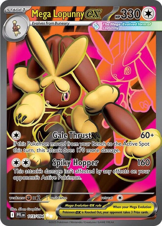 Mega Lopunny ex - 115/094 115/094 Ultra Rare Phantasmal Flames Pokémon card