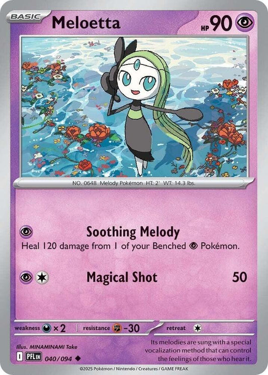 Meloetta 040/094 Uncommon Phantasmal Flames Pokémon card