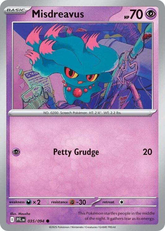 Misdreavus 035/094 Common Phantasmal Flames Pokémon card