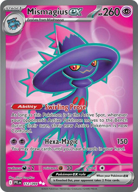 Mismagius ex - 112/094 112/094 Ultra Rare Phantasmal Flames Pokémon card