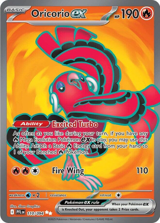 Oricorio ex - 110/094 110/094 Ultra Rare Phantasmal Flames Pokémon card