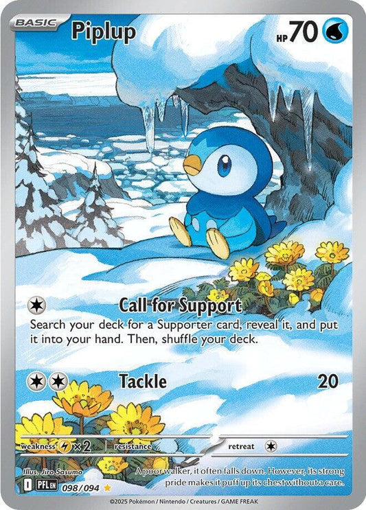 Piplup - 098/094 Illustration Rare ME02: Phantasmal Flames