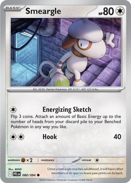 Smeargle 080/094 Common Phantasmal Flames Pokémon card