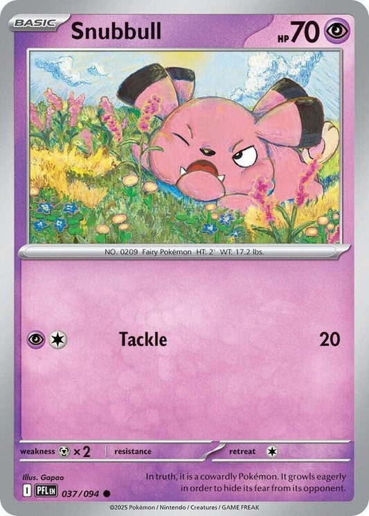 Snubbull 037/094 Common Phantasmal Flames Pokémon card
