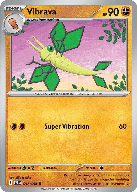 Vibrava 052/094 Common Phantasmal Flames Pokémon card