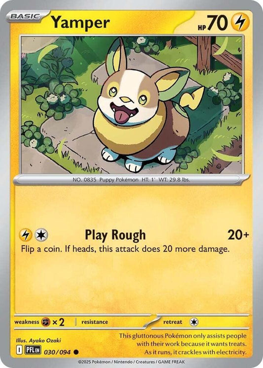 Yamper - 030/094 030/094 Common Phantasmal Flames Pokémon card