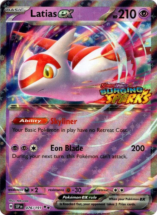 Latias ex (Surging Sparks) 076/191 Double Rare Miscellaneous Cards & Products Pokémon card