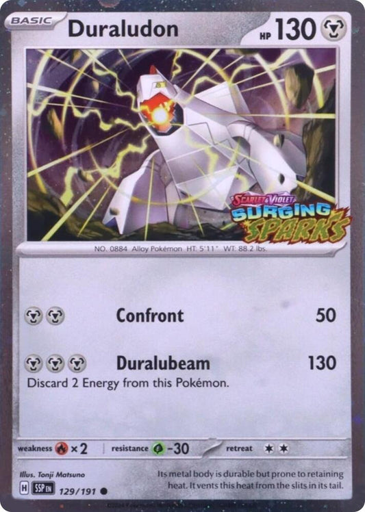 Duraludon (Surging Sparks) 129/191 Common Miscellaneous Cards & Products Pokémon card