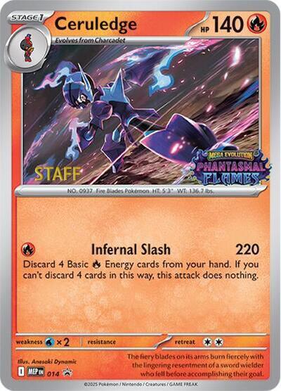 Ceruledge (Prerelease) [Staff] - 014 Promo ME: Mega Evolution Promo