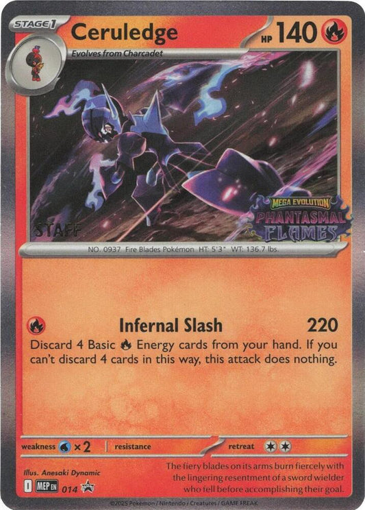 Ceruledge - 014 [Staff] 14 Promo Mega Evolution Promo Pokémon card